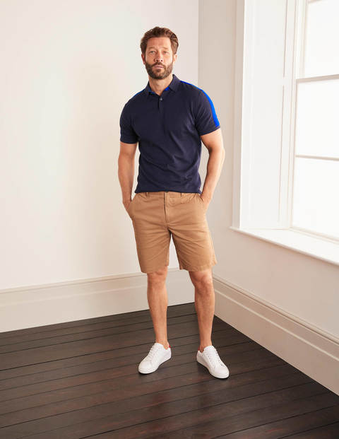 Finsbury Knitted Polo - Blues Colourblock Finsbury Knitted Polo - Blues Colourblock