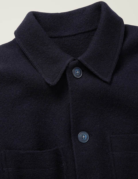 Farley Merino Knitted Jacket - Navy Farley Merino Knitted Jacket - Navy