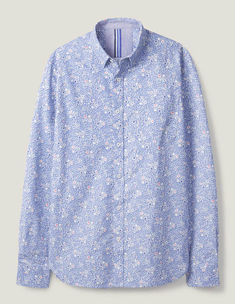 Chemise contemporaine en oxford - Motif floral vintage Chemise contemporaine en oxford - Motif floral vintage