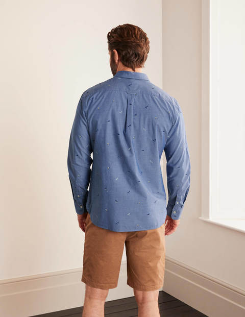 Chambray Printed Shirt - Garden Birds Chambray Printed Shirt - Garden Birds