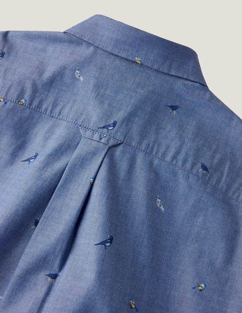 Chambray Printed Shirt - Garden Birds Chambray Printed Shirt - Garden Birds