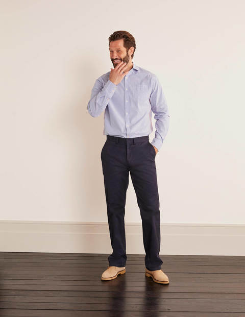 Poplin Pattern Shirt - Duke Blue Side Stripe Poplin Pattern Shirt - Duke Blue Side Stripe