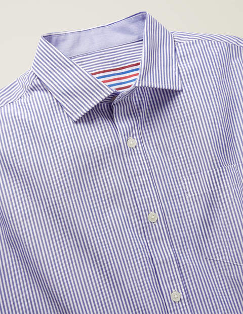Poplin Pattern Shirt - Duke Blue Side Stripe Poplin Pattern Shirt - Duke Blue Side Stripe