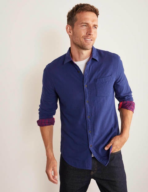 Doublecloth Shirt - Navy Blue Doublecloth Shirt - Navy Blue