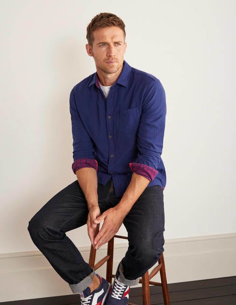 Doublecloth Shirt - Navy Blue Doublecloth Shirt - Navy Blue
