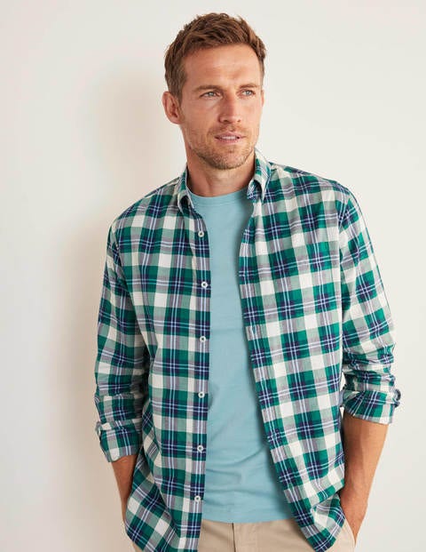 Chemise décontractée à carreaux - Carreaux multi vert forêt Chemise décontractée à carreaux - Carreaux multi vert forêt