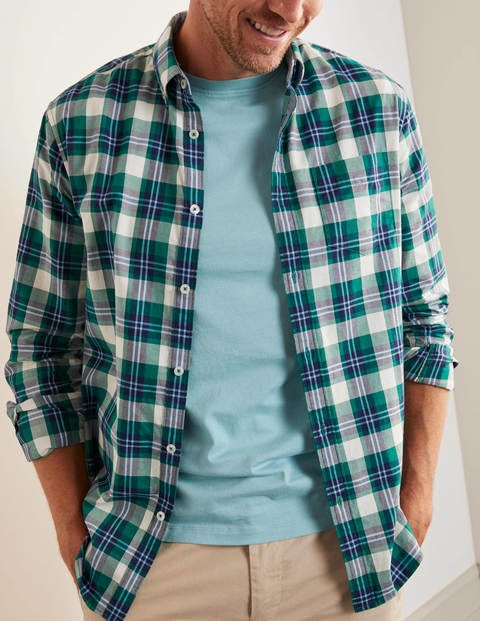 Chemise décontractée à carreaux - Carreaux multi vert forêt Chemise décontractée à carreaux - Carreaux multi vert forêt