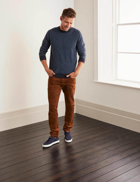 Lambswool Crew Neck - Cadet Blue/Navy Lambswool Crew Neck - Cadet Blue/Navy