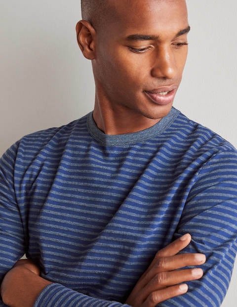 Long Sleeve Stripe T-shirt - Navy/Naval Blue Marl Long Sleeve Stripe T-shirt - Navy/Naval Blue Marl