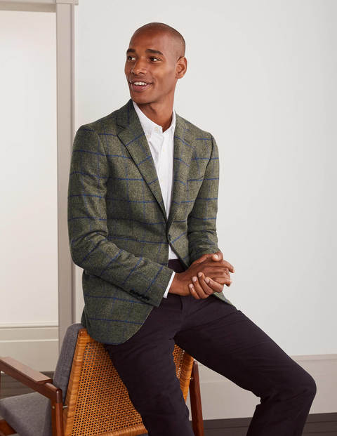Blazer Caldey en tweed - Carreau vert tendre Blazer Caldey en tweed - Carreau vert tendre