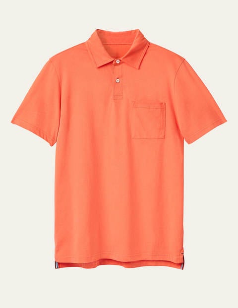 Sueded Jersey Polo - Tropical Coral Sueded Jersey Polo - Tropical Coral
