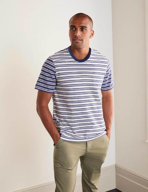 Hotchpotch Stripe Tee - Navy Blue/Ecru Stripe Hotchpotch Stripe Tee - Navy Blue/Ecru Stripe