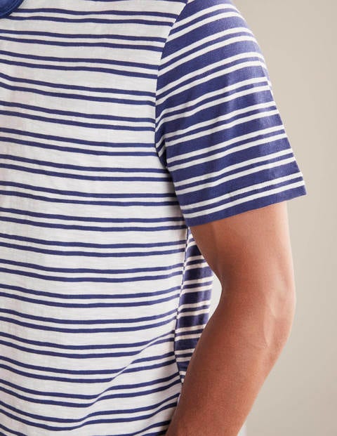 Hotchpotch Stripe Tee - Navy Blue/Ecru Stripe Hotchpotch Stripe Tee - Navy Blue/Ecru Stripe