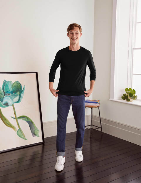 Long Sleeve Washed T-shirt - Black Long Sleeve Washed T-shirt - Black