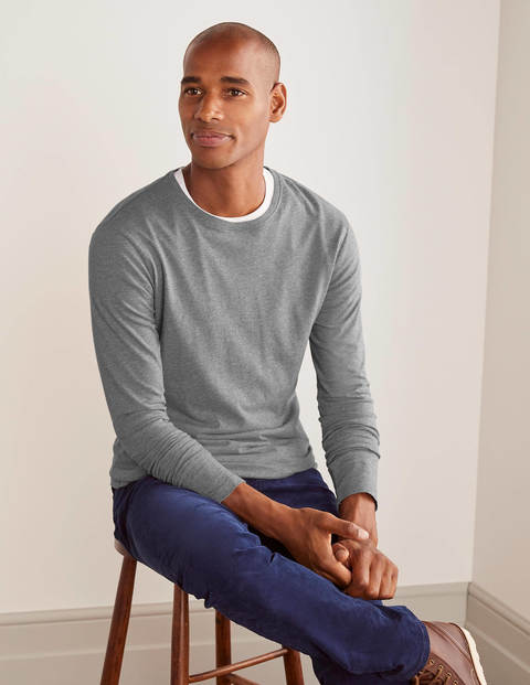 Long Sleeve Washed T-shirt - Grey Marl Long Sleeve Washed T-shirt - Grey Marl