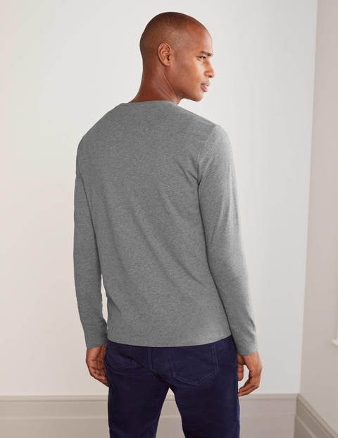 Long Sleeve Washed T-shirt - Grey Marl Long Sleeve Washed T-shirt - Grey Marl