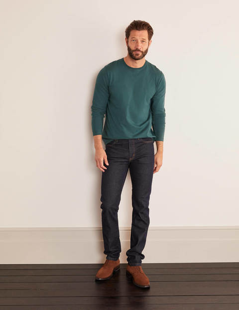 Long Sleeve Washed T-shirt - Emerald Night Green Long Sleeve Washed T-shirt - Emerald Night Green