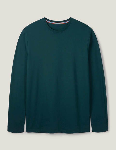 Long Sleeve Washed T-shirt - Emerald Night Green Long Sleeve Washed T-shirt - Emerald Night Green