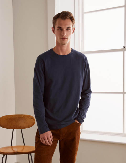 Long Sleeve Washed T-shirt - Classic Navy Long Sleeve Washed T-shirt - Classic Navy