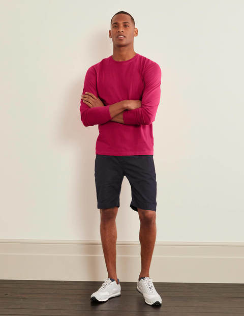 Long Sleeve Washed T-shirt - Magenta Pink Long Sleeve Washed T-shirt - Magenta Pink