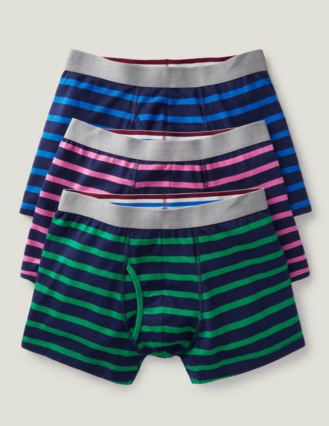 3 Pack Jersey Boxers - Navy Mix Stripe Pack 3 Pack Jersey Boxers - Navy Mix Stripe Pack