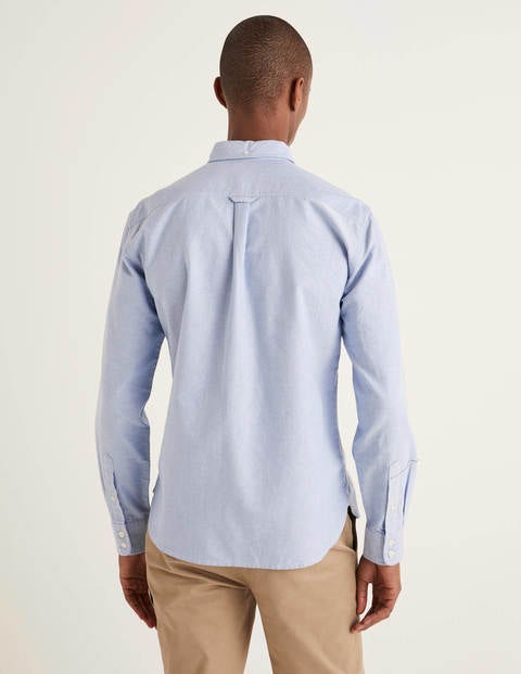 Schmal Geschnittenes Oxford-Hemd - Blau Schmal Geschnittenes Oxford-Hemd - Blau