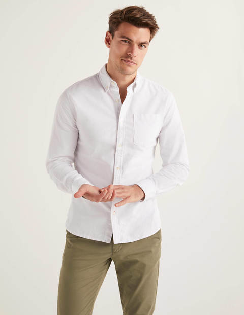 Slim Fit Oxford Shirt - White Slim Fit Oxford Shirt - White