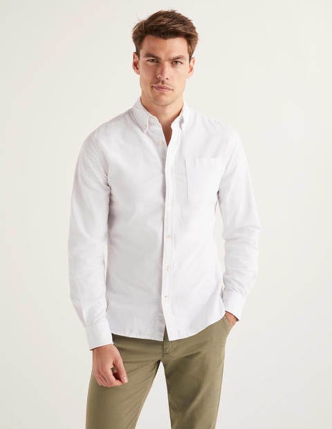 Slim Fit Oxford Shirt - White Slim Fit Oxford Shirt - White