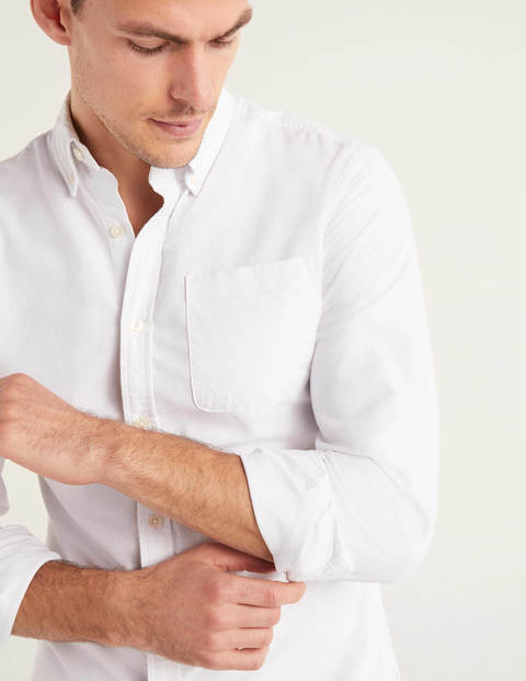 Slim Fit Oxford Shirt - White Slim Fit Oxford Shirt - White