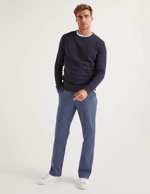 Klassische Chinos Mit Geradem Bein - Stahlblau Klassische Chinos Mit Geradem Bein - Stahlblau
