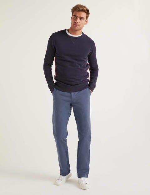 Klassische Chinos Mit Geradem Bein - Stahlblau Klassische Chinos Mit Geradem Bein - Stahlblau