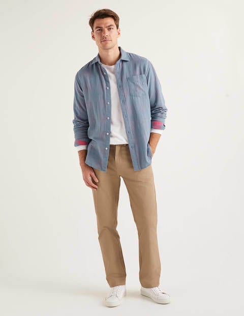 Klassische Chinos Mit Geradem Bein - Malzbraun Klassische Chinos Mit Geradem Bein - Malzbraun
