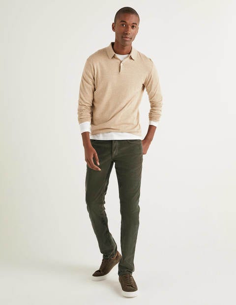 Slim Leg Cord Jeans - Dark Olive Slim Leg Cord Jeans - Dark Olive