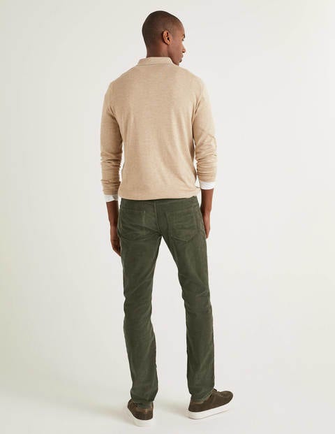 Slim Leg Cord Jeans - Dark Olive Slim Leg Cord Jeans - Dark Olive
