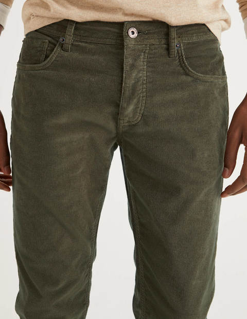 Slim Leg Cord Jeans - Dark Olive Slim Leg Cord Jeans - Dark Olive