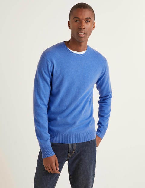 Cashmere Crew Neck - Malibu Blue Cashmere Crew Neck - Malibu Blue