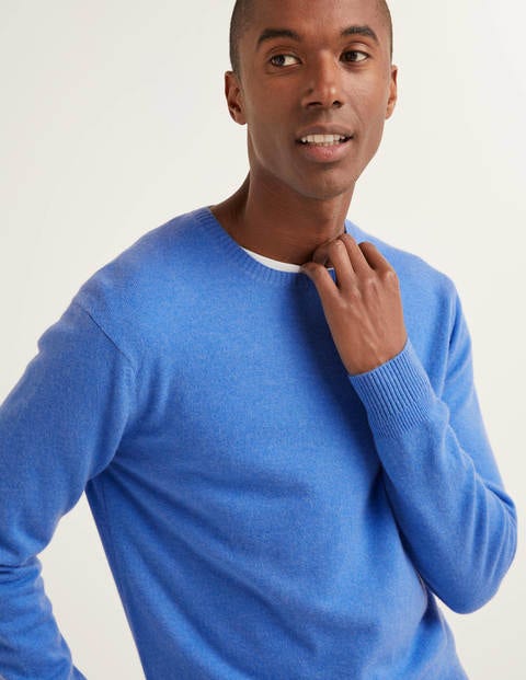 Cashmere Crew Neck - Malibu Blue Cashmere Crew Neck - Malibu Blue