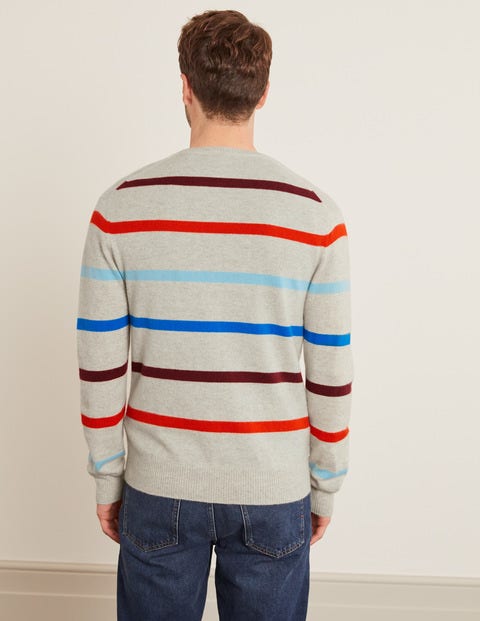 Kaschmirpullover Mit Rundhalsausschnitt - Bunt, Gestreift Kaschmirpullover Mit Rundhalsausschnitt - Bunt, Gestreift