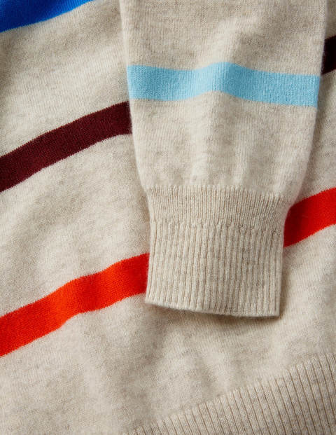 Kaschmirpullover Mit Rundhalsausschnitt - Bunt, Gestreift Kaschmirpullover Mit Rundhalsausschnitt - Bunt, Gestreift