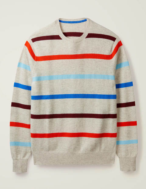 Kaschmirpullover Mit Rundhalsausschnitt - Bunt, Gestreift Kaschmirpullover Mit Rundhalsausschnitt - Bunt, Gestreift