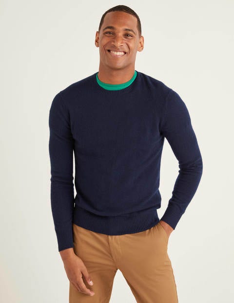 Pull Col Rond En Cachemire - Bleu marine Pull Col Rond En Cachemire - Bleu marine