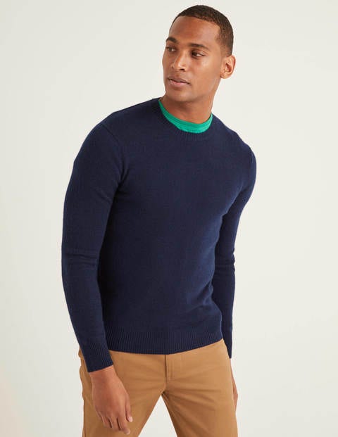 Pull Col Rond En Cachemire - Bleu marine Pull Col Rond En Cachemire - Bleu marine