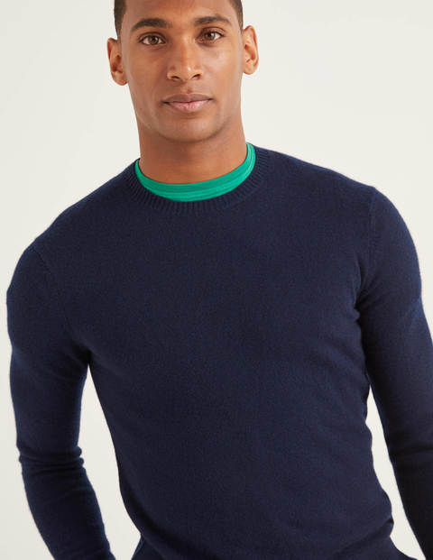 Pull Col Rond En Cachemire - Bleu marine Pull Col Rond En Cachemire - Bleu marine