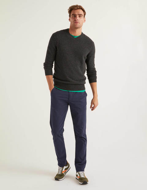 Cashmere V-Neck - Dark Grey Marl Cashmere V-Neck - Dark Grey Marl