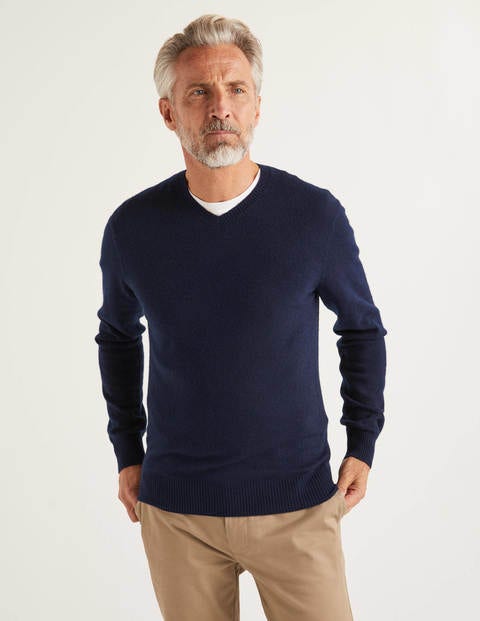Cashmere V-Neck - Navy Cashmere V-Neck - Navy