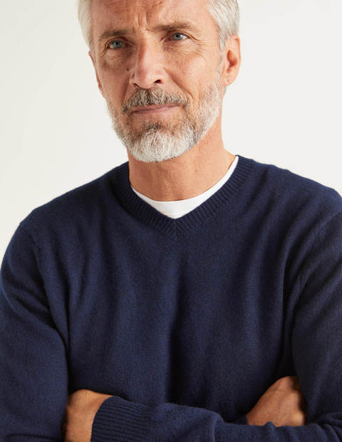Cashmere V-Neck - Navy Cashmere V-Neck - Navy