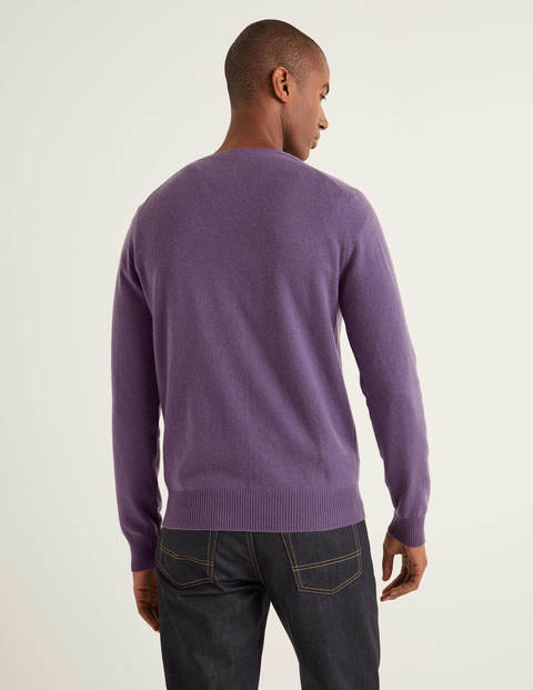 Kaschmirpullover Mit V-Ausschnitt - Traube Kaschmirpullover Mit V-Ausschnitt - Traube