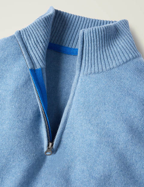 Cashmere Half-Zip - Storm Blue Cashmere Half-Zip - Storm Blue