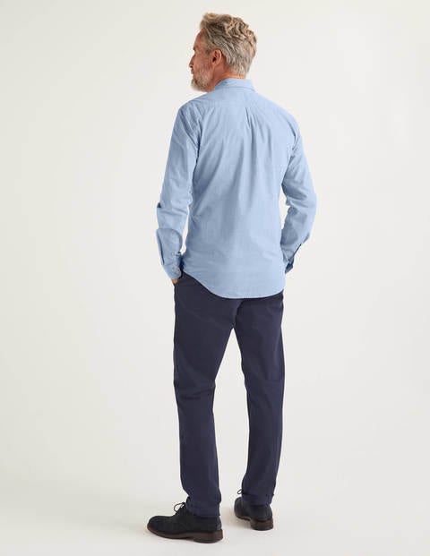 Popelinehemd Mit Cutaway-Kragen - Blau, Fil-à-Fil Popelinehemd Mit Cutaway-Kragen - Blau, Fil-à-Fil