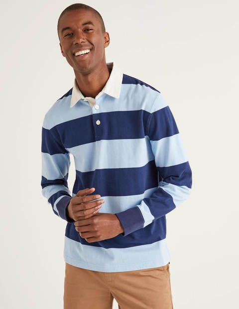 Hutchins Rugby Shirt - Blues Stripe Hutchins Rugby Shirt - Blues Stripe